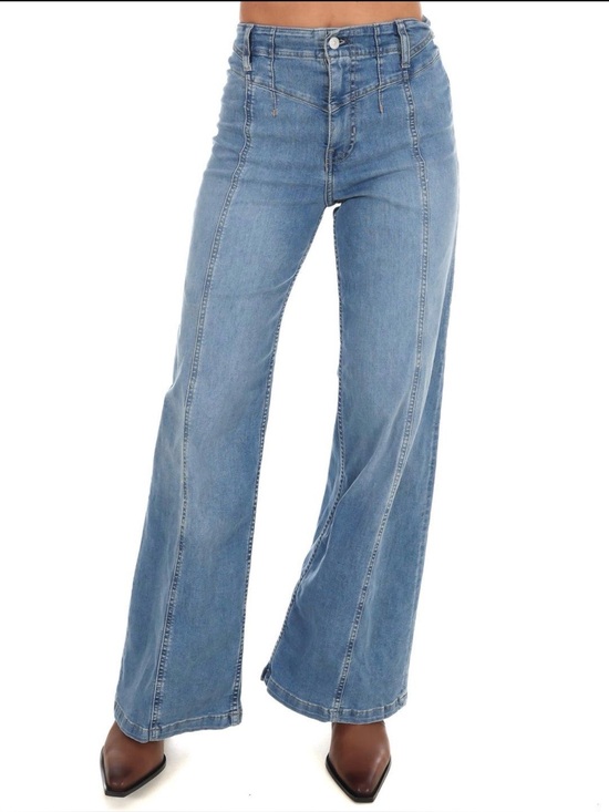 Free People Denim - Free People Light Blue High-Rise Wide-Leg Jeans EUC ~ Sz. 29 (8)